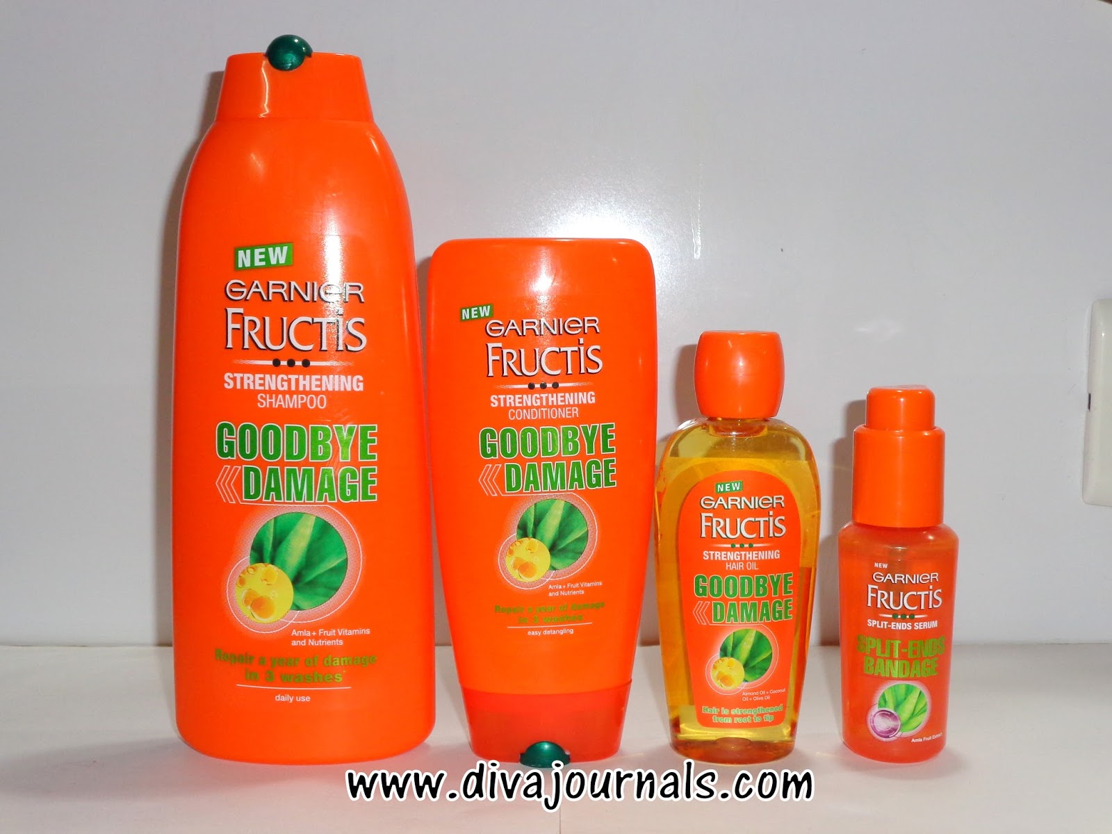 Garnier Fructis Goodbye Damage Shampoo-Conditioner-Serum-Oil Review